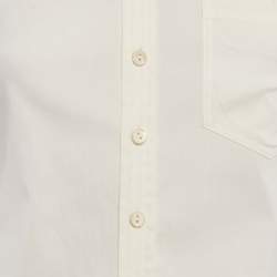 Pre Owned قميص بالنسياجا قطني كم طويل كريمي مقاس صغير (سمول)