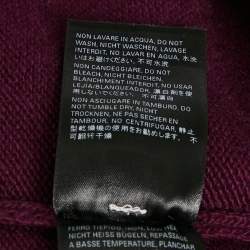 مملوكة مسبقًا سويتر بالينسياغا بورغندي شعار مطرز صوف وكشمير صغير الحجم