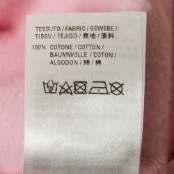 مملوكة مسبقًا Balenciaga Pink Logo Print Cotton Hooded Sweatshirt XS