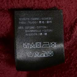 مملوكة مسبقًا Balenciaga Red Logo Print Cotton Oversized Hoodie XS