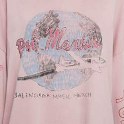 مملوكة مسبقًا Balenciaga Limited Edition Pink Music Pink Martini Merch Oversized T-Shirt M