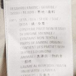 مملوكة مسبقًا قميص بالنسياجا حرير أبيض طباعة شعار خربش واسع مقاس وسط (ميديوم)