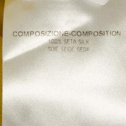 Pre Owned فساتين بالنسياقا من الحرير الأصفر بأكمام منتفخة وثنيات قصيرة حجم متوسط