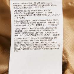 مملوكة مسبقًا معطف بالنسياقا صوف ذات طيات شيفون حرير قطن بيج الترتان كبير المقاس