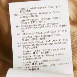 مملوكة مسبقًا معطف بالنسياقا صوف ذات طيات شيفون حرير قطن بيج الترتان كبير المقاس