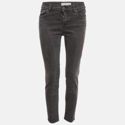 Pre Owned Balenciaga Dark Grey Denim Skinny Jeans M