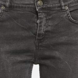 Pre Owned Balenciaga Dark Grey Denim Skinny Jeans M