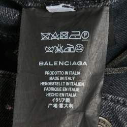 Pre Owned Balenciaga Dark Grey Denim Skinny Jeans M