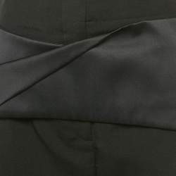 Pre Owned Balenciaga Black Wool & Mohair Origami Draped Shorts M