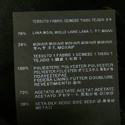 Pre Owned Balenciaga Black Wool & Mohair Origami Draped Shorts M