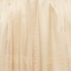 مملوك ة مسبقًا Balenciaga Beige Logo Jacquard Satin Trousers M