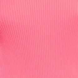 Pre Owned سويتر بالنسياقا محبوك مضلع بطباعة الشعار باللون الأسود مقاس متوسط