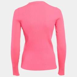 Pre Owned سويتر بالنسياقا محبوك مضلع بطباعة الشعار باللون الأسود مقاس متوسط