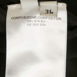 Pre Owned Balenciaga Black Silk Flared Maxi Dress S