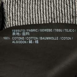 Pre Owned Balenciaga Grey Denim Logo Embossed Button Front Jacket S