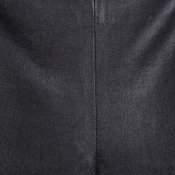 Pre Owned Balenciaga Black Lambskin Leather Skinny Pants S