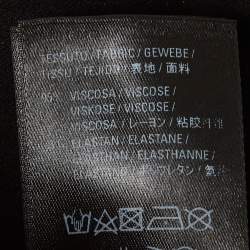 Pre Owned Balenciaga Black Logo All-Over Print Jersey Fitted Top S