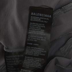 مملوكة مسبقًا Balenciaga Grey Jacquard Fitted Top M