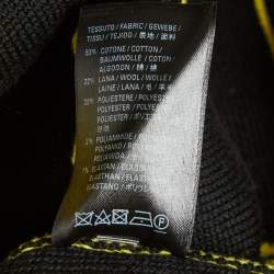 Pre Owned كارد يغان بالنسياغا حياكة شعار أصفر بالكامل مقاس متوسط