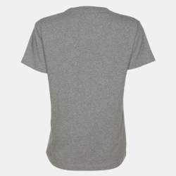 مملوكة مسبقًا Balenciaga Grey Jersey Logo Print T-Shirt S