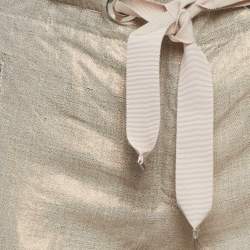 Pre Owned Balenciaga Beige Lurex Drawstring Trousers M