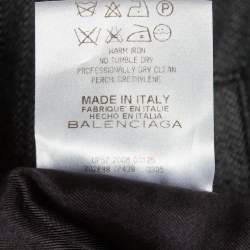 Pre Owned Balenciaga Black Denim Mini Skirt M