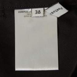 Pre Owned Balenciaga Black Gabardine Pleated Shorts M