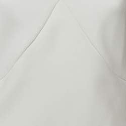 Pre Owned توب بالنسياغا كريب أبيض بدون أكمام مقاس متوسط