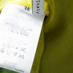 Pre Owned Balenciaga Black Pleat Front Contrast Waistband Detail A Line Mini Skirt M