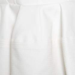 Pre Owned Balenciaga Cream Cotton Sleeveless Peplum Top M