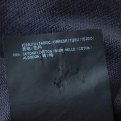 Pre Owned Balenciaga Washed Black Jersey Cutout Knotted Front Detail T-Shirt S