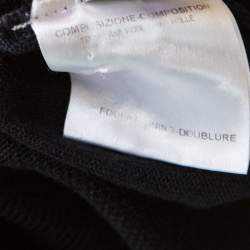 Pre Owned Balenciaga Black Wool Kimono Sleeve Button Front Cardigan M