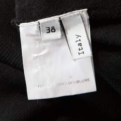 Pre Owned Balenciaga Black Wool Kimono Sleeve Button Front Cardigan M