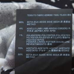 Pre Owned فستان بالنسياغا مونوكرومي مطبوع وسط ساقط بحزام S