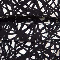 Pre Owned فستان بالنسياغا مونوكرومي مطبوع وسط ساقط بحزام S