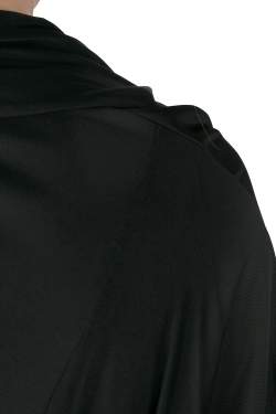 Pre Owned فستان بالنسياغا تريكو مرن رقبة واسعة مجسم قصير أسود M