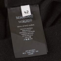 Pre Owned Balenciaga Black Cashmere Raglan Sleeve Long Sleeve Sweatshirt L