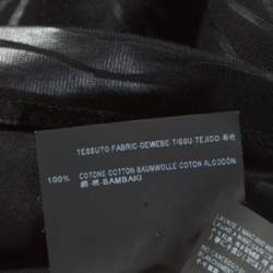 Pre Owned Balenciaga Black Embossed Cotton Long Sleeve Top S