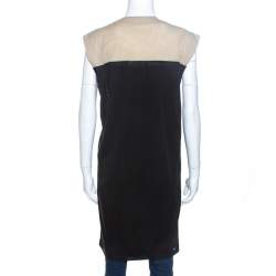 Pre Owned Balenciaga T's Black & Beige Baroque Brasso Printed Tunic Top M