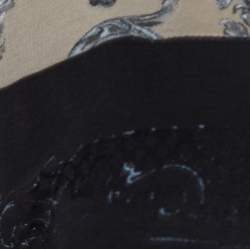 Pre Owned Balenciaga T's Black & Beige Baroque Brasso Printed Tunic Top M