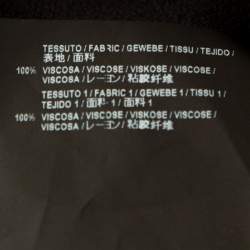 Pre Owned Balenciaga Black Crepe Fringed Poncho L