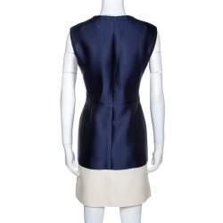 Pre Owned فستان بالنسياغا  حرير و كانفاس بلا أكمام L