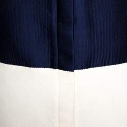 Pre Owned فستان بالنسياغا  حرير و كانفاس بلا أكمام L