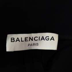 Pre Owned Balenciaga Black Stretch Asymmetric Tailored Jacket S 