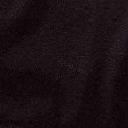 Pre Owned Balenciaga Black Cotton Asymmetric Kimono T Shirt M 