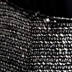 Balenciaga Monochrome Tweed Gomme Mini Skirt S