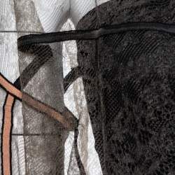 Balenciaga Beige Sheer Lace Open Front Jacket M