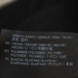 Pre Owned Balenciaga Black Knit Logo Detail High Waist Leggings S