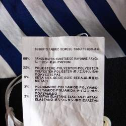 Pre Owned Balenciaga Navy Blue & White Striped Synthetic Shorts M