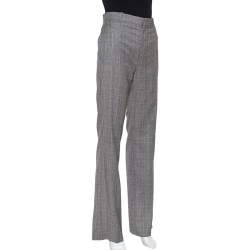 Bunke af Mælkehvid Hysterisk morsom Balenciaga Grey Checkered Wool Trousers S Balenciaga | TLC